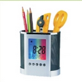 Wide Mouth Pen Holder and Digital Clock